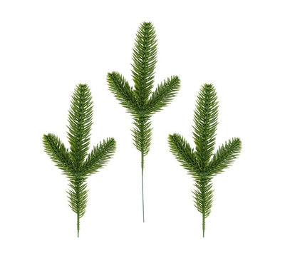 30Pcs Fake Green Pine Branches